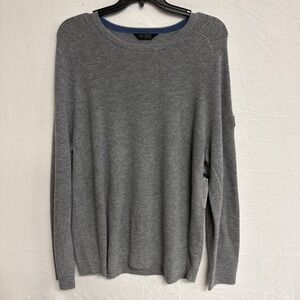 Rhone Walden Waffle Knit Sweater Men's XXL Light Gray Heather Wool Cashmere $178